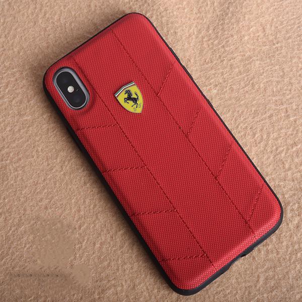 Original Ferrari Case Cover for iPhone XS/X - Red (Retail Packaging with Verification Code)