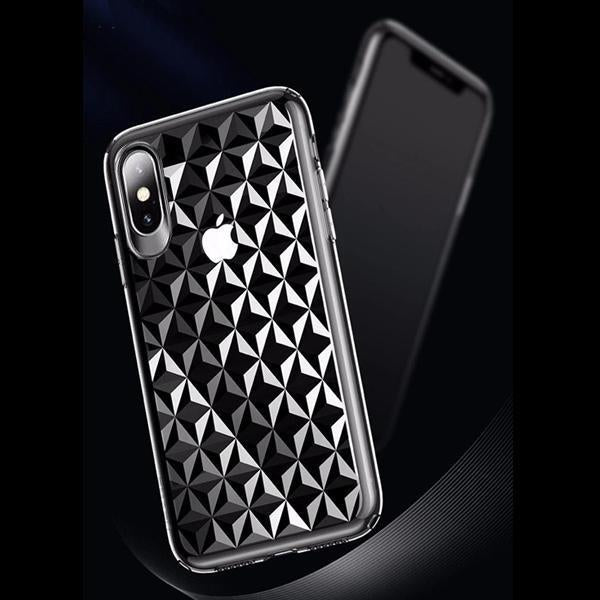 Diamond Cut Glass Case with Air Bags Protection For iPhone XS MAX