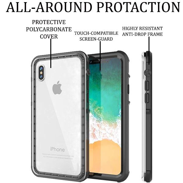 Shockproof/Waterproof Black Cover Case Cover for Apple iPhone XS/X