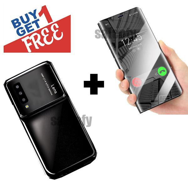 Buy 1 Get 1 FREE::: Galaxy A7 Mirror Shine + Lens Case - 3 Camera
