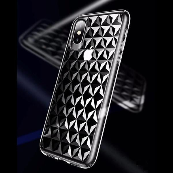 Diamond Cut Glass Case with Air Bags Protection For iPhone XS MAX