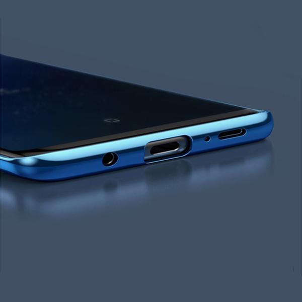 S9 Luxury Fashion Transparent Soft Plated Mobile Cover- Blue