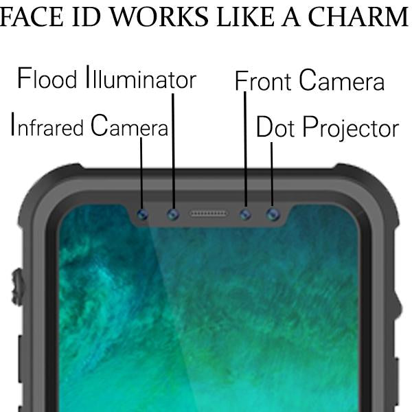 Shockproof/Waterproof Black Cover Case Cover for Apple iPhone XS/X