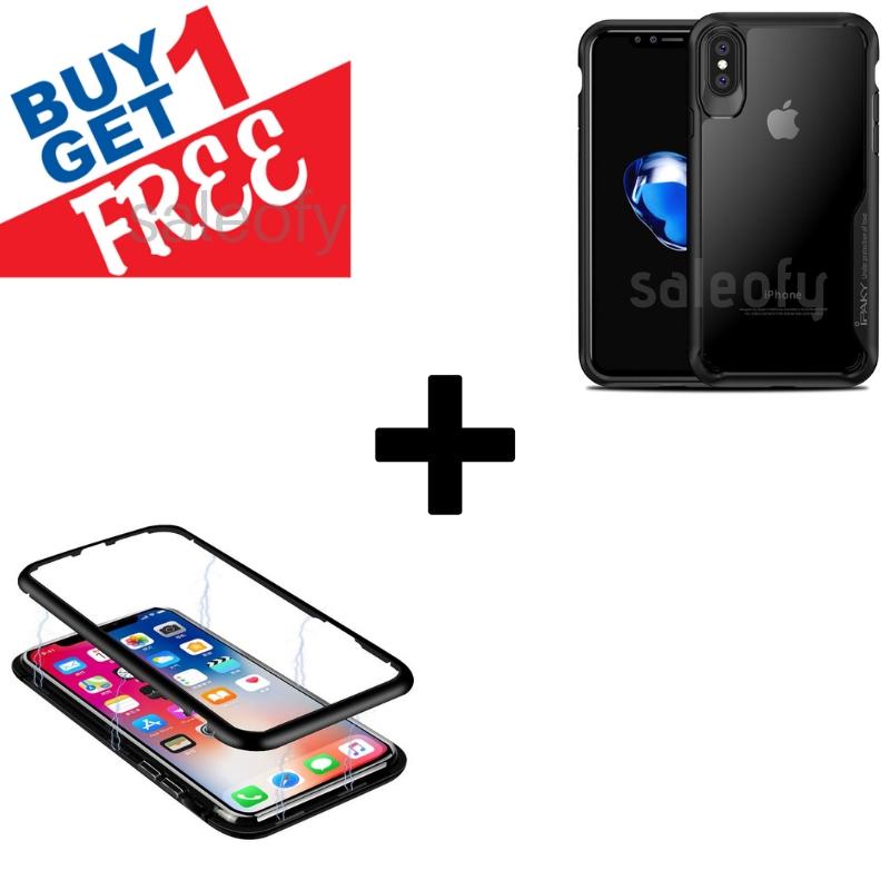 Buy 1 Get 1 FREE: iPhone Series Magnetic Mirror Shine + Creative Case - Buy 1 Get 1 Free