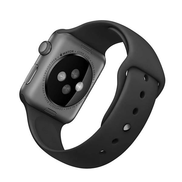 Apple Sport 44/ 42mm Black Sport Band Wrist/Watch Band (44/ 42mm) For Apple Watch 4/3/2/1/ Cellular