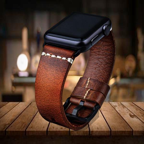 Pin Buckle Genuine Business Wrist/Watch Band (42/44mm, 38/40mm) For Apple Watch 1,2,3,4 & Cellular