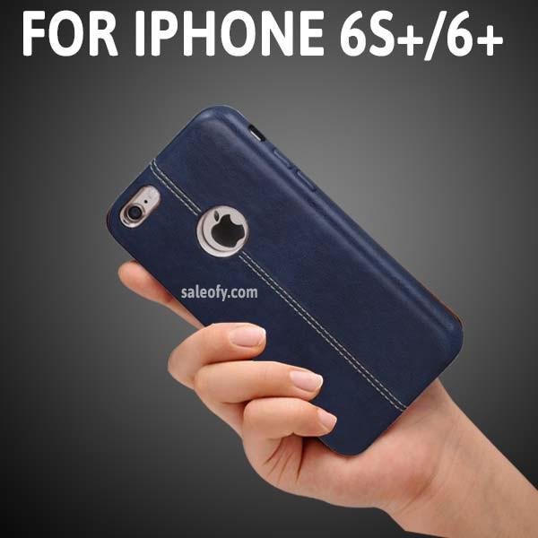 iPhone 6s+/6+ Plus Blue Cover with Metallic Logo Display Case for Apple [5.5"]