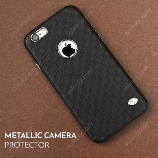 iPhone 6s+/6+ Plus Dual Black Color PU Leather Cover with Metallic Logo Display Case for Apple [5.5"]