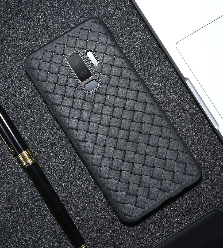 Galaxy S9 Plus Woven Design Case- Black