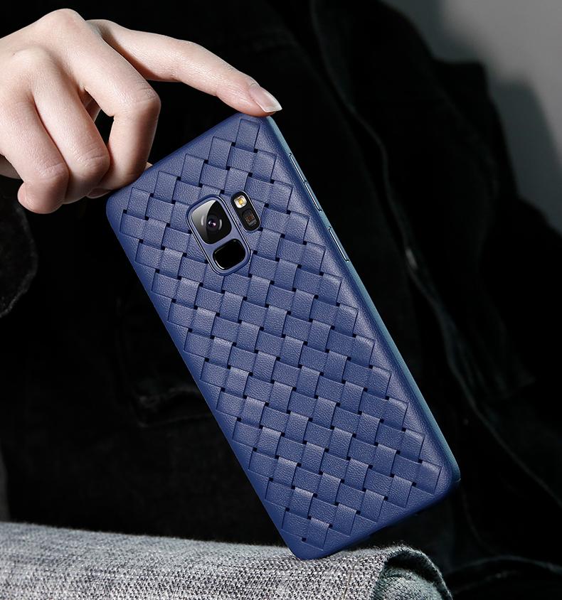 Galaxy S9 Plus Woven Design Case- Blue