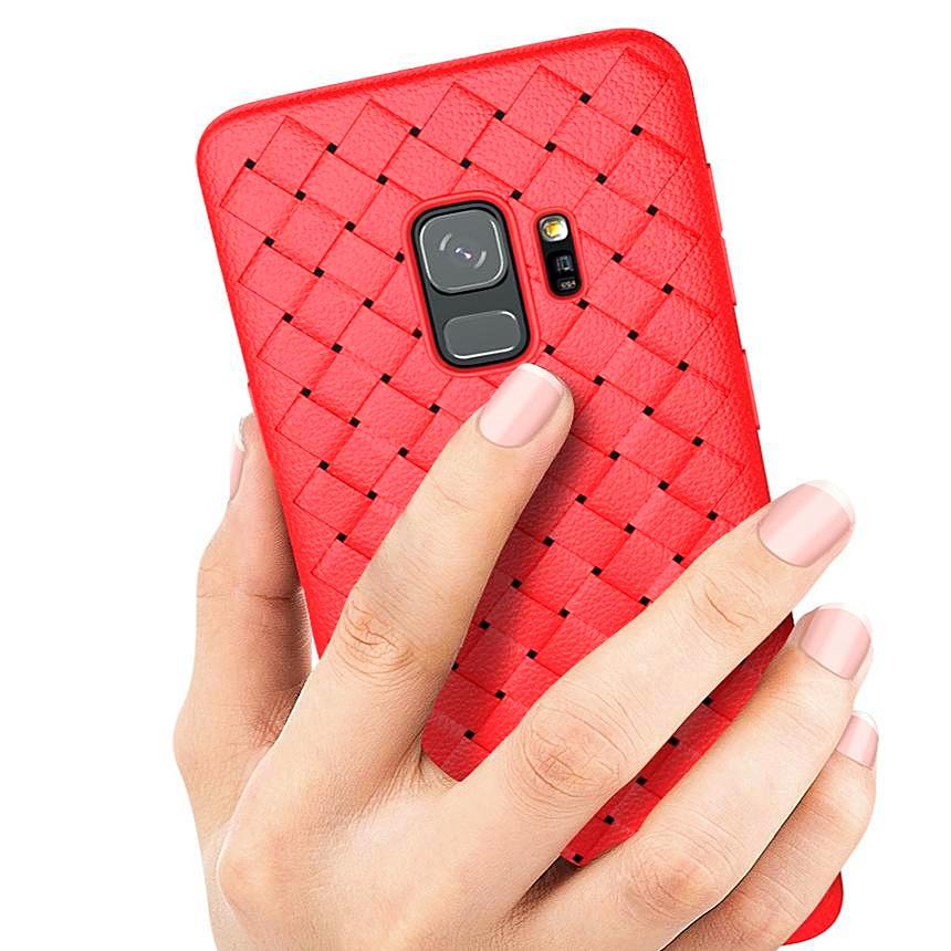Galaxy S9 Woven Design Case- Red