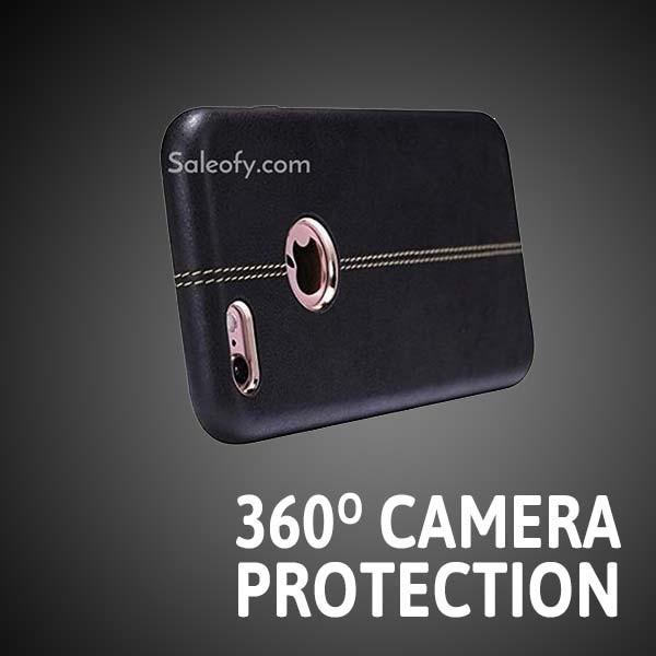 iPhone 6s+/6+ Plus Black Cover with Metallic Logo Display Case for Apple [5.5"]