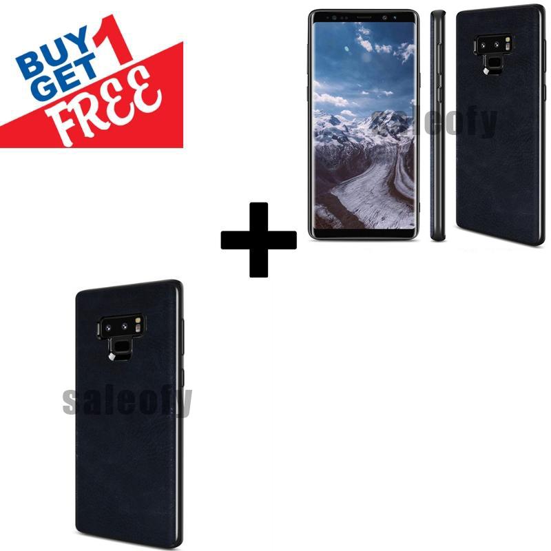 Buy 1 Get 1 FREE: Galaxy Note 9 Leather Rugged Case Plus Creative Shine Cover