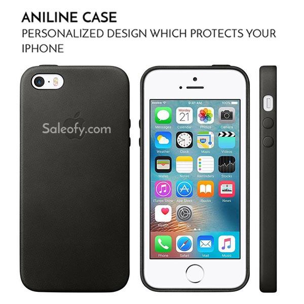 Black Aniline Case for Apple Iphone SE/5S/5