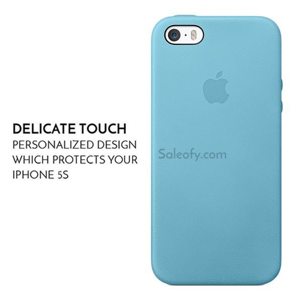 Sea Blue Aniline Case for Apple Iphone SE/5S/5