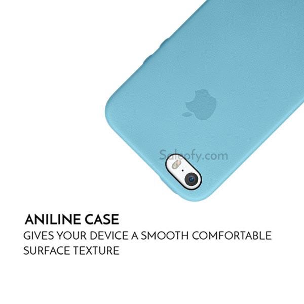 Sea Blue Aniline Case for Apple Iphone SE/5S/5