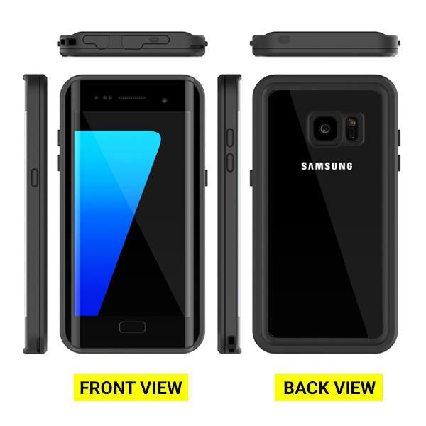 S7 EDGE SHOCKPROOF/ WATERPROOF/ SNOWPROOF ARMOR COVER CASE - BLACK
