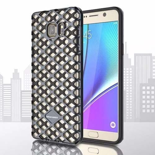 Samsung Note 5 Navy Blue and Black Back Case Cover made with TPU + PC - Hybrid Design