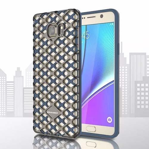 Samsung Note 5 Bronze and Navy Blue Back Case Cover made with TPU + PC - Hybrid Design