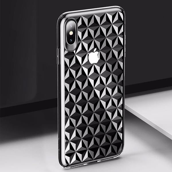 Diamond Cut Glass Case with Air Bags Protection For iPhone XS MAX