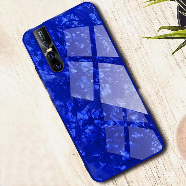 Luxury Marble Pattern Tempered Glass Case for Vivo V15 Pro