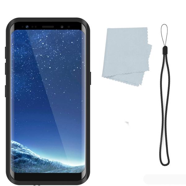 Galaxy S8 Plus Shockproof/Waterproof Case. StudStar Black Thin/ 6.6ft Underwater IP68 Snow Proof