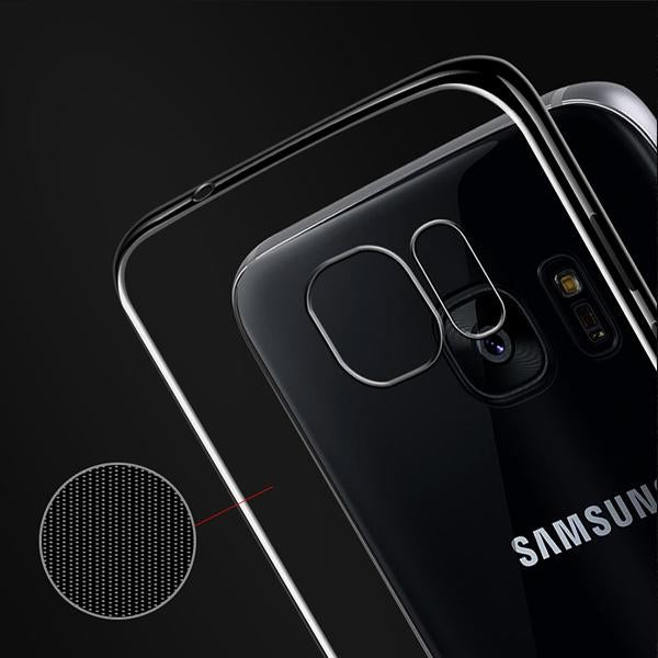 Black Luxury Platinum Transparent Back Case S7 Edge
