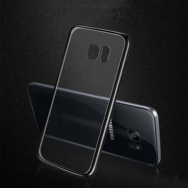Black Luxury Platinum Transparent Back Case S7 Edge