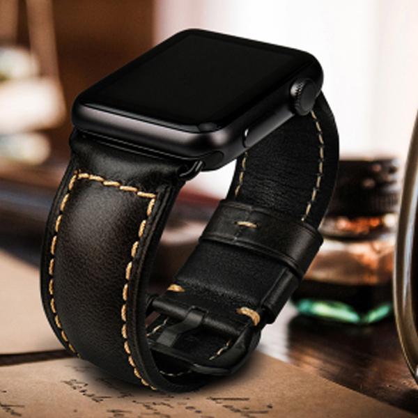 Casual Genuine  Wrist/Watch Band (42/44mm, 38/40mm) For Apple Watch 1,2,3,4 & Cellular