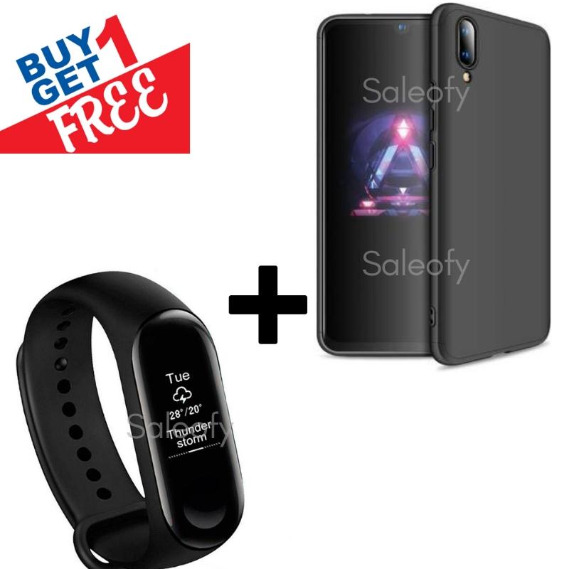 Buy 1 Get 1 FREE: Smart Band (With Heart Rate Monitor) Plus Creative Case For Vivo V11 Pro