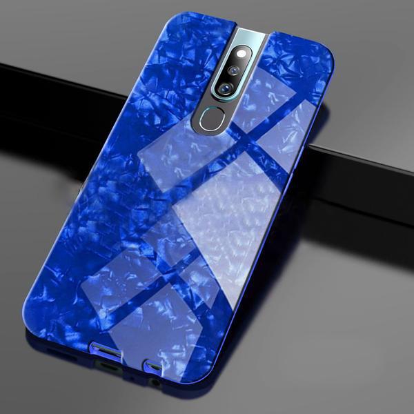Luxury Marble Pattern Tempered Glass Case for Oppo F11 Pro