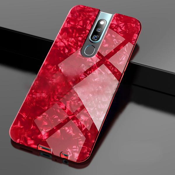 Luxury Marble Pattern Tempered Glass Case for Oppo F11 Pro