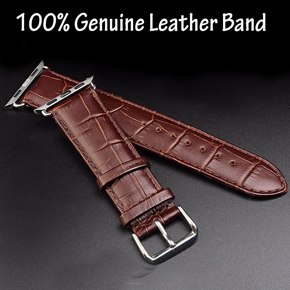 Business Genuine Crocodile Wrist/Watch Band (42mm/44mm) For Apple Watch 1,2,3, 4 & Cellular