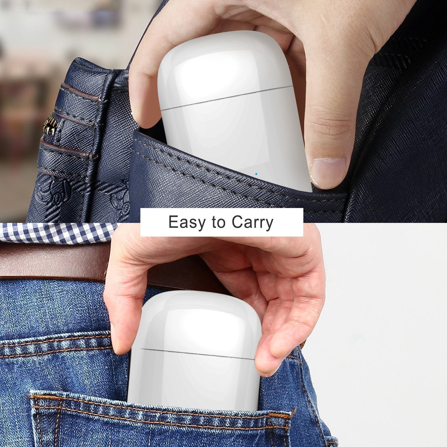 Bluetooth Earpods with Mic & Battery Case - iOS & Android Compatible