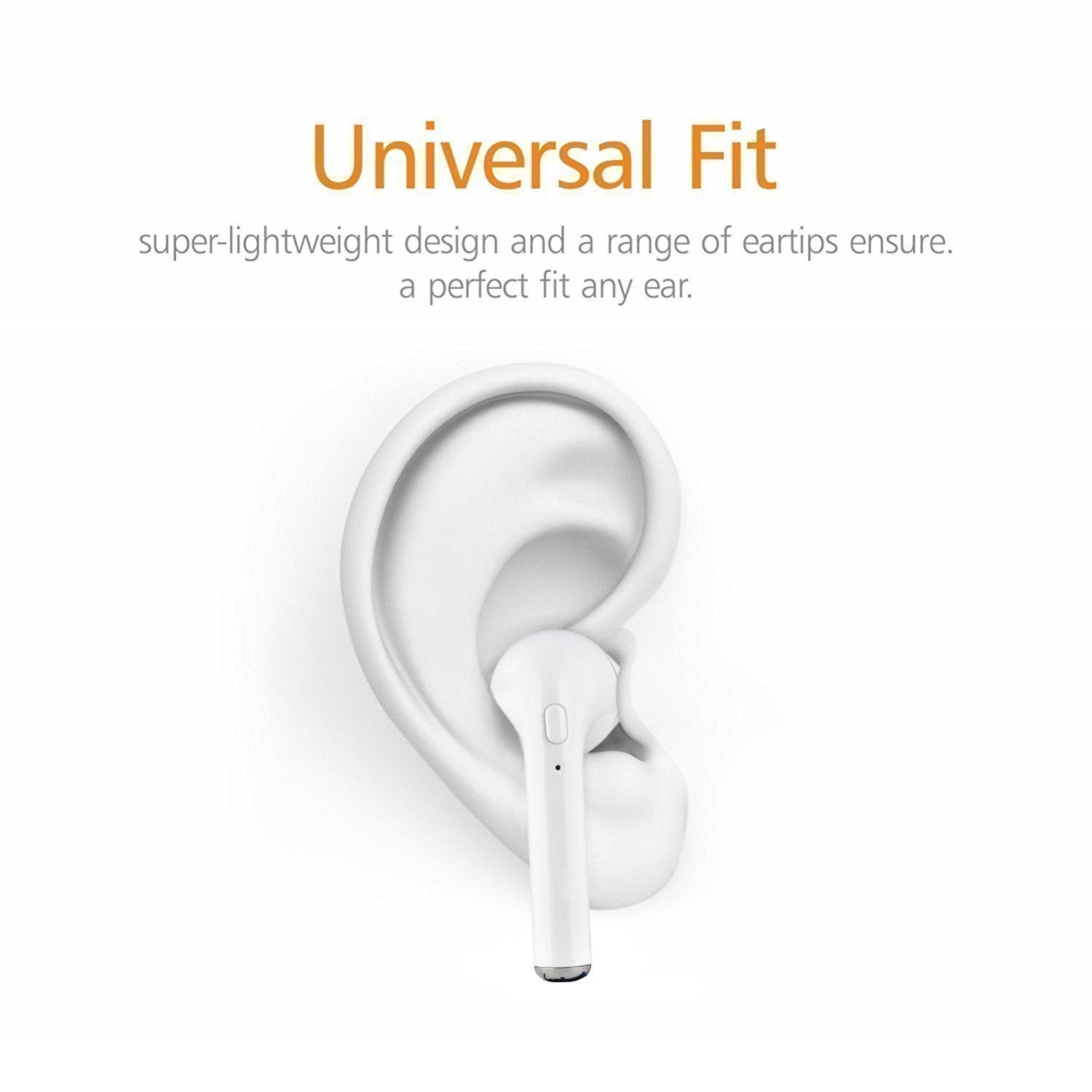 Bluetooth Earpods with Mic & Battery Case - iOS & Android Compatible
