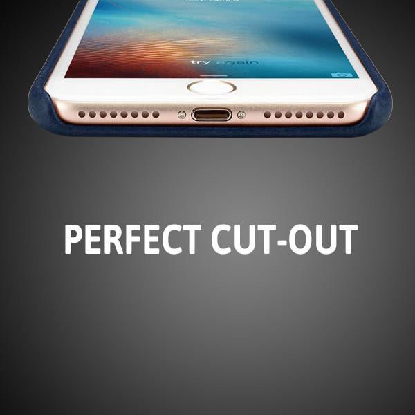 iPhone 7 Blue Liquidmetal Leather Back Case Cover for Apple - Blue