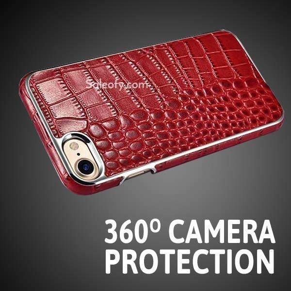 iPhone 7 Electroplating Alligator Embossed Genuin Back Case Cover