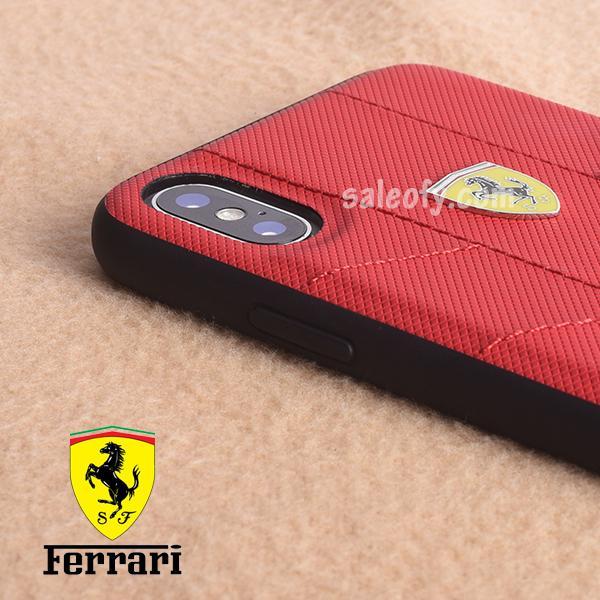 Original Ferrari Case Cover for iPhone XS/X - Red (Retail Packaging with Verification Code)