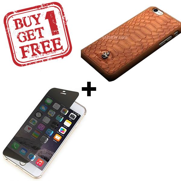 iPhone 8 Jockey PC Case Cover for Apple - Brown and flip