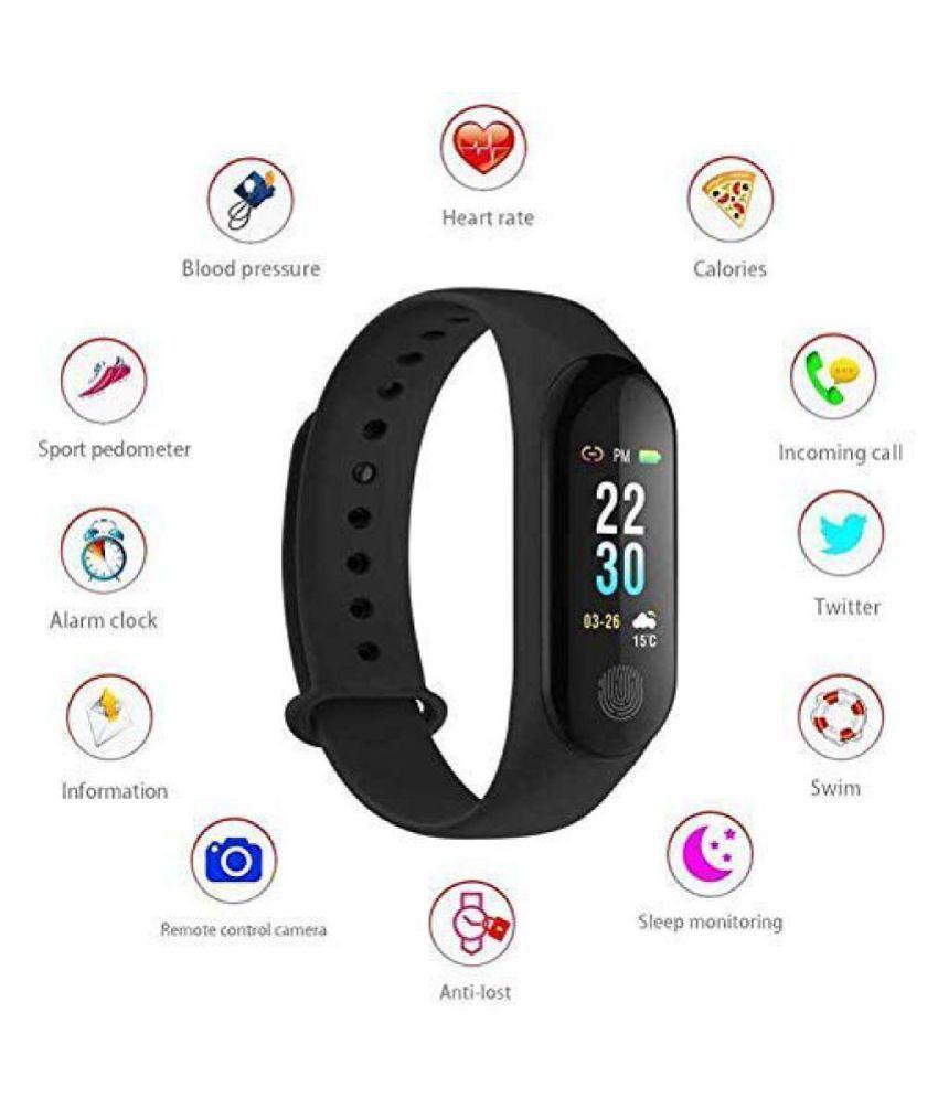 Smart Band M3 - (With Heart Rate/ BP/ Walk Count Monitor) - Call/ Message Feature (6 Months Warranty)
