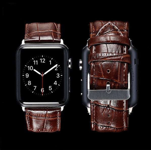 Business Genuine Crocodile Wrist/Watch Band (42mm/44mm) For Apple Watch 1,2,3, 4 & Cellular