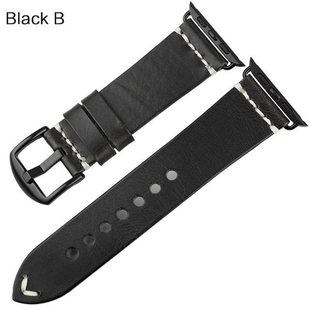 Pin Buckle Genuine Business Wrist/Watch Band (42/44mm, 38/40mm) For Apple Watch 1,2,3,4 & Cellular