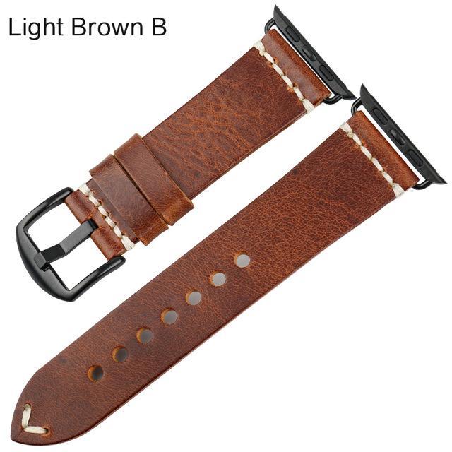 Pin Buckle Genuine Business Wrist/Watch Band (42/44mm, 38/40mm) For Apple Watch 1,2,3,4 & Cellular