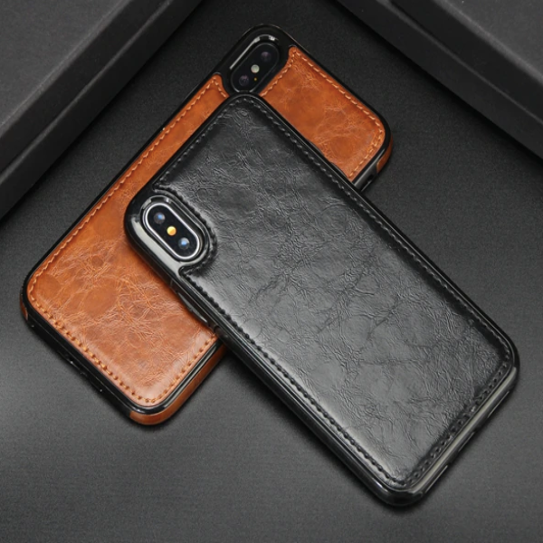 Apple iPhone X/XS Premium Case - Black/ Brown