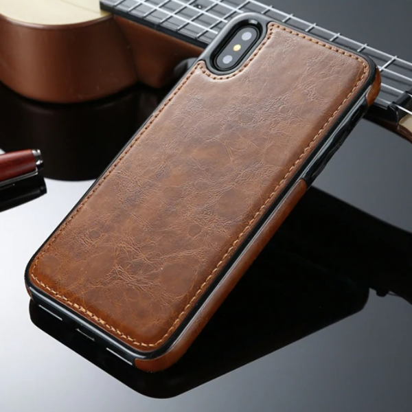 Apple iPhone X/XS Premium Case - Black/ Brown