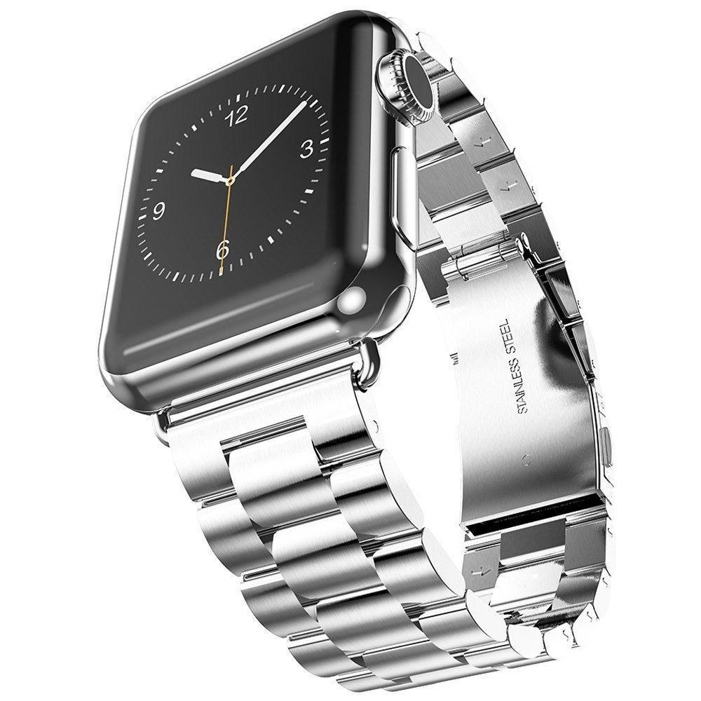 Classic Stainless Steel Watchband For Apple iWatch 4/ 3/ 2/ 1 Cellular