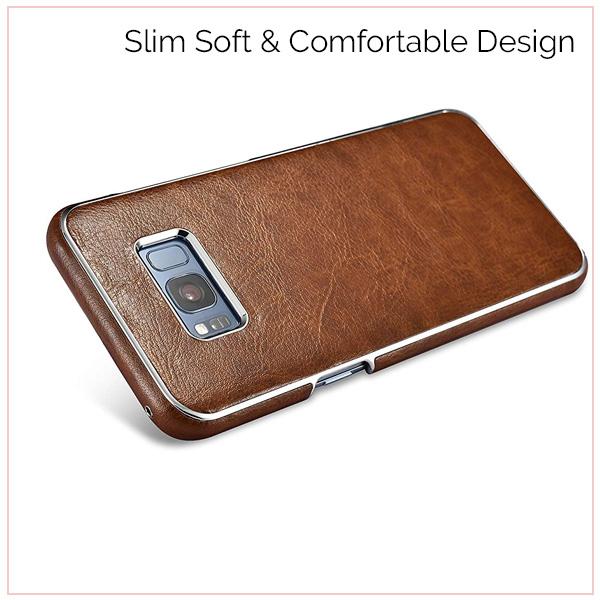 S8 Plus Platinum Electroplating Cover Case - Brown