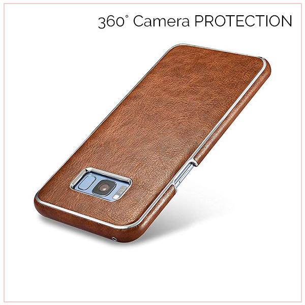 S8 Platinum Electroplating Cover Case - Brown