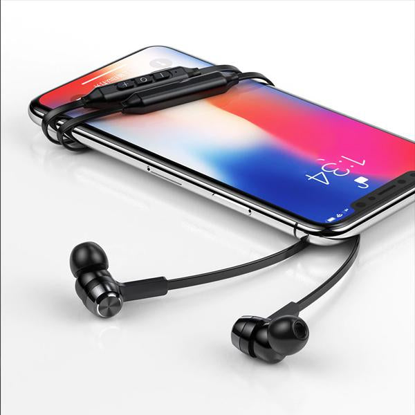 SLF-06 Magnetic Connection Wireless Bluetooth Earphone- With Calling Feature (3 Months Warranty)